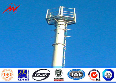 চীন Conical 90ft Galvanized Mono Pole Tower , Mobile Communication Tower Three Sections সরবরাহকারী