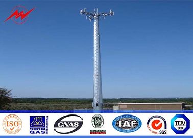 চীন Steel 100ft Mono Pole Mobile Cell Phone Tower / Tapered / Flanged Steel Poles সরবরাহকারী