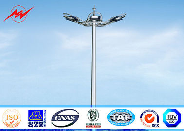 চীন 20 Meter Raising Lowering High Mast Pole , Steel Wire Cables Stadium Light Pole সরবরাহকারী