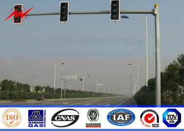 চীন 3m Expressway Traffic Light Pole , 1500mm Double Bracket Overpass Metal Light Poles সরবরাহকারী