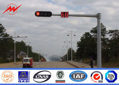 চীন Durable Double Arm / Single Arm Signal Traffic Light Pole LED Stop Lights Pole সরবরাহকারী