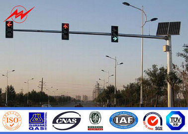 চীন OEM Hot Rolled Steel Powder Coated Traffic Light Pole For Road Lighting সরবরাহকারী