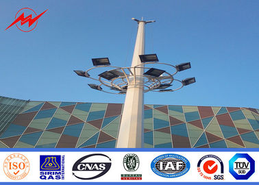 চীন Stadium Lighting 36.6 Meters Galvanized High Mast Light Pole With 600kg Raising System সরবরাহকারী
