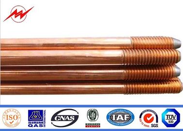 চীন Pure Earth Earth Bar Copper Grounding Rod Flat Pointed 0.254mm Thickness সরবরাহকারী