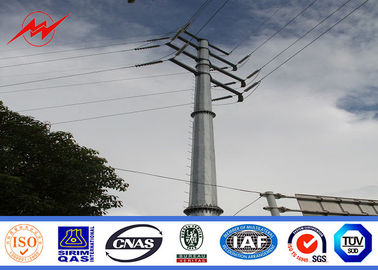 চীন AWS D1.1 16m 6.9kv Power Line Pole / Steel Utility Poles For Mining Industry সরবরাহকারী