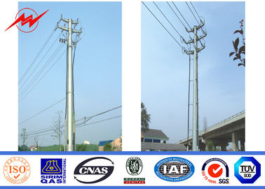 চীন ISO Approval Single Circuit Galvanized Steel Power Pole 25 M 6mm Power Line Pole সরবরাহকারী