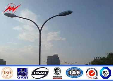 চীন Q345 Hot DIP Galvanized Street Light Poles / Street Lamp Pole With Double Arm 12M সরবরাহকারী