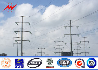 চীন 9 - 17m Hot Dip Galvanized Electrical Power Pole With Arms ISO 9001 Certificate সরবরাহকারী
