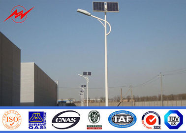 চীন Q235 Hot Dip Galvanized Street Light Poles 12m With Cross Arm 1.8 Safety Factor সরবরাহকারী