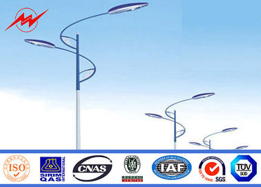 চীন Solar Power System Street Light Poles With Single Arm 9m Height 1.8 Safety Factor সরবরাহকারী