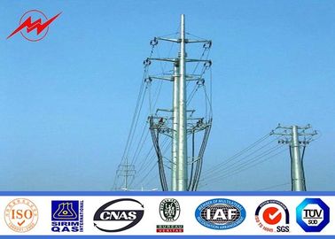 চীন 14m Tapered Steel Utility Pole Structures Power Pole With Climbing Ladder Protection সরবরাহকারী