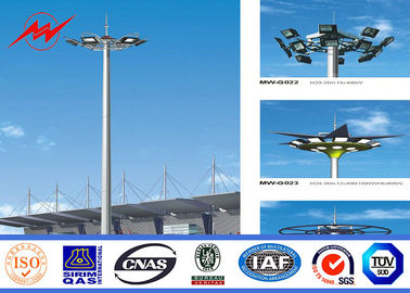 চীন Galvanized Octagonal High Mast Light Pole Single Double / Triple Arm For Stadium সরবরাহকারী
