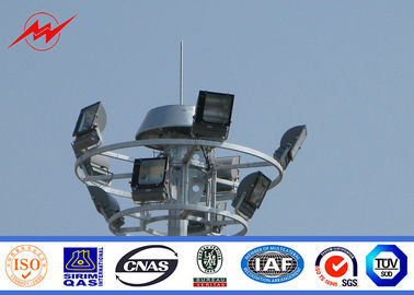 চীন octagonal steel galvanization high mast light pole with platform 20 - 50 metres সরবরাহকারী