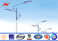 Tensile Strength Single Arm Galvanized Steel Highway Light Pole With 35m/s Windspeed সরবরাহকারী