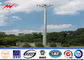 Conical 90ft Galvanized Mono Pole Tower , Mobile Communication Tower Three Sections সরবরাহকারী