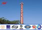 Steel 100ft Mono Pole Mobile Cell Phone Tower / Tapered / Flanged Steel Poles সরবরাহকারী