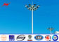 Anticorrosive Round 25M HDG Plaza High Mast Pole with Round Lamp Panel সরবরাহকারী