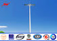 Golden Color 15m Welding High Mast Lighting Poles For Airport / School / Villas সরবরাহকারী