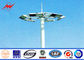 30M 3 Sections Parking Lot Lighting Solar Power Light Pole With Round Lamp Panel সরবরাহকারী