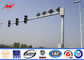 6500mm Height Galvanized Traffic Light Pole Columns Single Bracket For Horizontal Mounting সরবরাহকারী