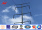 18M Power Transmission Line Steel Utility Pole With Steel Angle Cross Arm , ISO Standard সরবরাহকারী