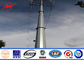 10M 130DAN 300N Hot Dip Galvanized Steel Power Transmission Poles Q235 , Q345 Material সরবরাহকারী