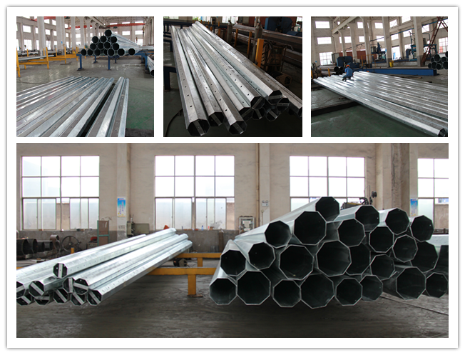 Utility Galvanized Power Poles For Power Distribution Line Project 1