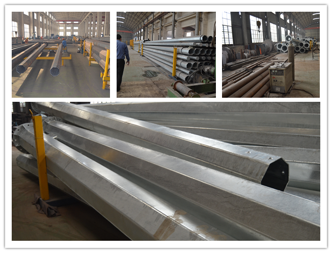 Utility Galvanized Power Poles For Power Distribution Line Project 2