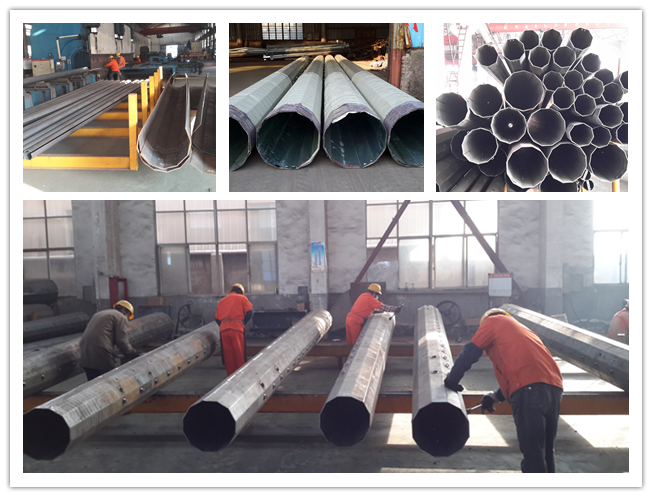 Round Tapered Electrical Transmission Line Poles For Overhead Line Project 1