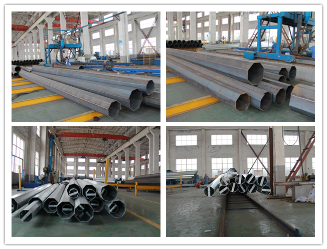 Round Tapered Electrical Transmission Line Poles For Overhead Line Project 2