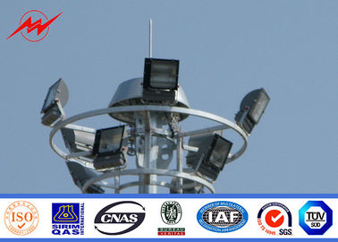 চীন 4 Sections 10mm High Mast Light Pole For Flyovers Stations City Squares সরবরাহকারী
