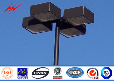 চীন 10M Blue Square Light Street Lighting Poles 4mm Thickness 1.5m Light Arm For Parking Lot সরবরাহকারী