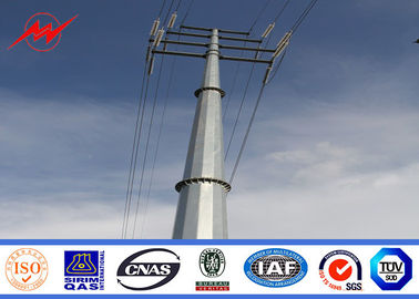 চীন Steel Utility Galvanized Steel Transmission Poles , Shock Resistance Power Line Pole সরবরাহকারী