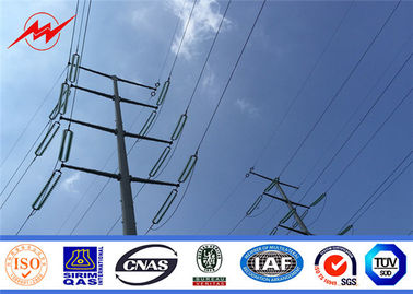 চীন 100KV Electric Transmission Line Steel Galvanized Pole , Electrical Power Poles সরবরাহকারী