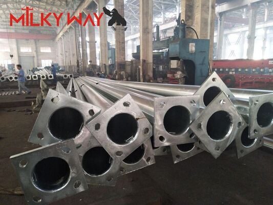 গুণ  Customizable Street Light Poles with Lengths up to 14 Meters Without Slip Joint and Multiple Flange Mounted or Planted Type Options কারখানা