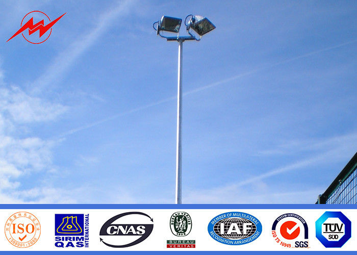 Eithing Rasing System 35M Round Galvanized Stadium High Mast Light Pole With 400kg Rasing ...