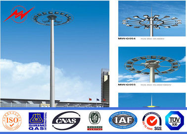 Multisided Powder Coating 40M High Mast Pole with Winch for Park Lighting সরবরাহকারী