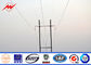 Round Galnvanized Bitumen 11m Electrical Power Poles For Transmission Line সরবরাহকারী