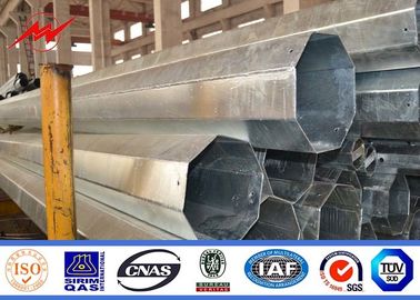 15m Electrical Galvanised Steel Pipe Taper / Polygonal Shape For Transmission Line সরবরাহকারী