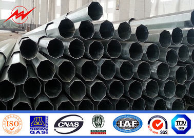 15m Electrical Galvanised Steel Pipe Taper / Polygonal Shape For Transmission Line সরবরাহকারী