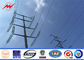 100KV Electric Transmission Line Steel Galvanized Pole , Electrical Power Poles সরবরাহকারী