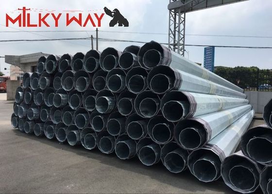 বৈদ্যুতিক বিতরণের জন্য 80FT 90FT 138KV গ্যালভানাইজড স্টিল পাওয়ার পোল সরবরাহকারী