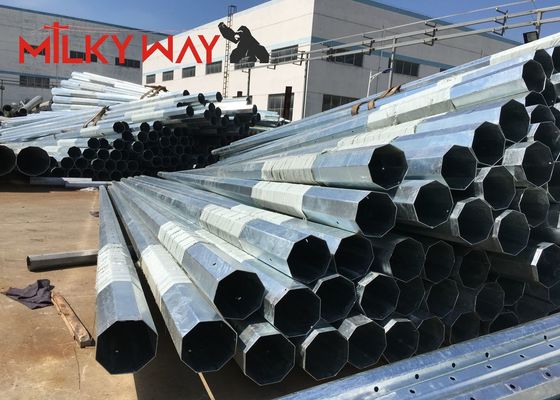 Hot Dip Galvanized Electrical Power Pole for Power Transmission with Customized Height সরবরাহকারী