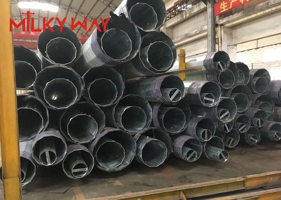 9m 200dan 400dan 650dan গ্যালভানাইজড ট্রান্সমিশন বৈদ্যুতিক ধাতু মেরু বিতরণ লাইন জন্য সরবরাহকারী