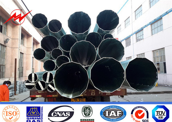 20 মি 24 kn ফিলিপাইন ইস্পাত ইলেকট্রিক মেরু গরম ডুব galvanized সরবরাহকারী
