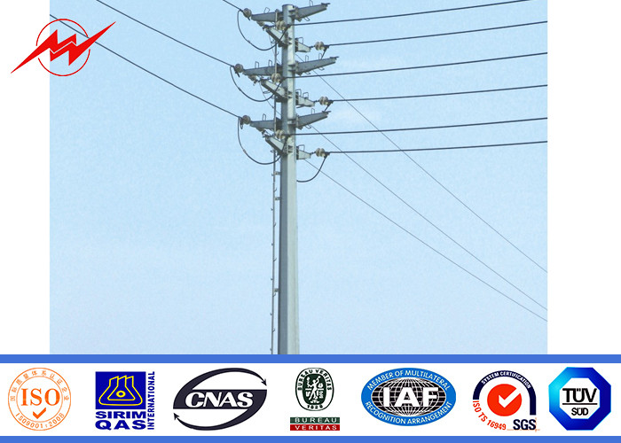 220 KV 16M Power Distribution Steel Transmission Poles AWS D1.1 Multi ...