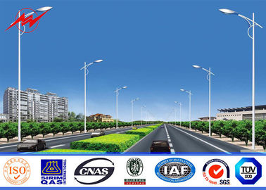 Q235 ক্রস আর্ম 12 মি স্ট্রিট লাইট পোলস, অষ্টকোণাল লাইট পোল