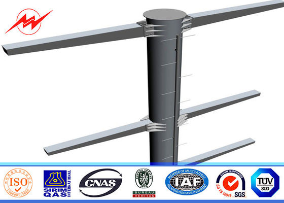 11M ইস্পাত ওভারহেড ট্রান্সমিশন লাইন জন্য বৈদ্যুতিক শক্তি মেরু