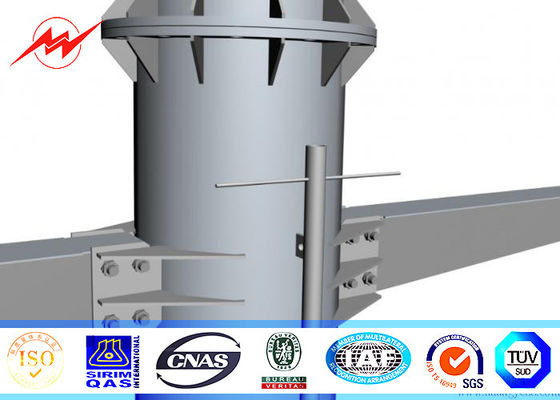 11M ইস্পাত ওভারহেড ট্রান্সমিশন লাইন জন্য বৈদ্যুতিক শক্তি মেরু