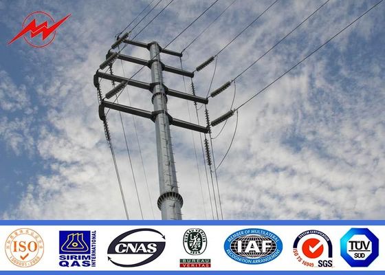 বৈদ্যুতিক লাইন জন্য 132KV গরম galvanization বৈদ্যুতিক শক্তি মেরু